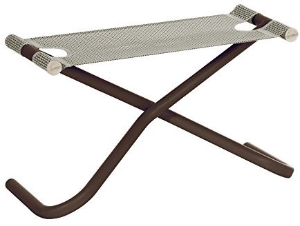 Snooze Garten Fußhocker, beige indisch braun Sitzfläche EMU-Tex beige LxBxH 72x32x43cm Gestell Stahl indisch braun klappbar