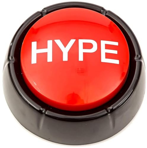 Sound RX “The Hype Button” Hip Hop Air Horn Sound Effect Button – DJ Party Noise Maker, Funny Desk Toy & Celebration Buzzer (Batteries Included)