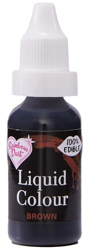 Rainbow Dust Liquid Colour - Liquid Air Brush Colour and Food Colouring (Brown, 16ml)