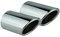 L&P A294 2 Auspuffblenden Auspuffblende Chrom Edelstahl poliert kompatibel mit A4 B8 A5 8T Q5 8R Plug&Play Endrohrblenden Endrohrblende Auspuff Blende für 65mm Endrohre