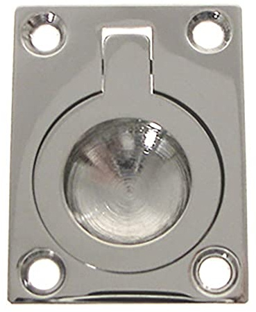 Forniture Nautiche Italiane Flush Ring Pull AISI 316 MM.48X33