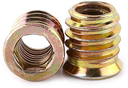20Pcs M8 Kit d'Assortiment Vis Boulon à Tête Plate Six Pans Creux Entièrement Filetée au Carbone Zingué Pour les Meubles en Bois (M8*15mm)