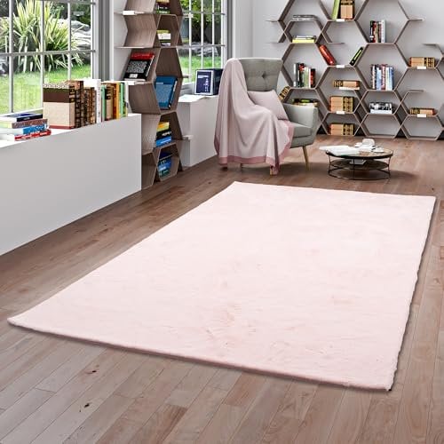 Pergamon Plush - Lujo Alfombra de Piel Sintetica súper Suave - Rosa - 7 tamaños