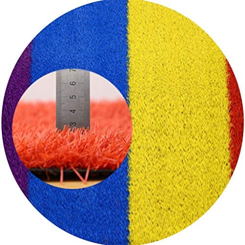YNFNGXU Kunstrasen 25mm Haufen Hohe Regenbogen Runway Gras Teppich Weich Und Bequem Outdoor Kindergarten Dekoration Gefälschte Rasen (2 Mt X 1 Mt) (Size : 2x10m)