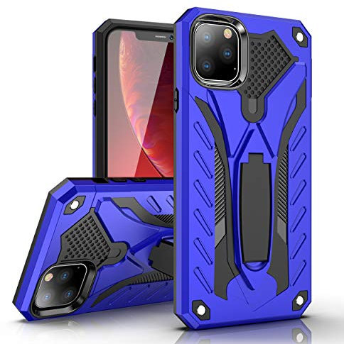 MILAN NICE Phone Case for iPhone 11 Pro 5.8 Heavy Duty Protective Hard Cover Shockproof Certified with Drop Tested with Smartphone Kickstand (Blue)