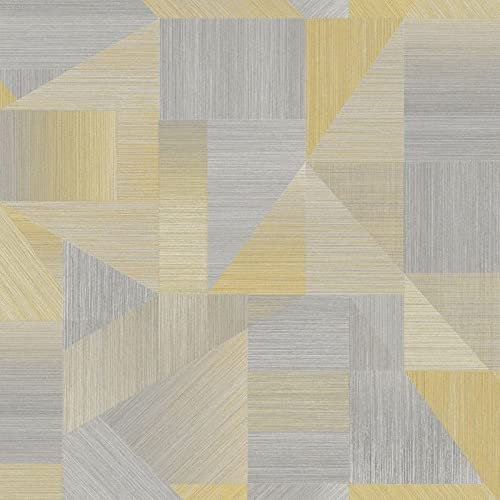 Holden Decor Laronda 65751 Wallpaper Yellow/Grey