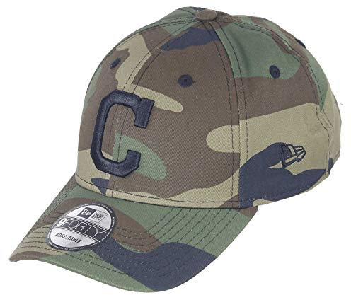 New Era Cleveland Indians MLB Essential Camo 9Forty Adjustable Snapback Cap - One-Size