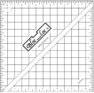 Bloc Loc Halbes quadratisches Dreieck, mehrere Größen, 16,5 cm, Quilt-Lineal mit Gitterlinien