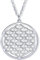 VIASOUL® Halskette Blume des Lebens I Lebensblume Kette für Damen I Flower of Life Anhänger I Mit 585er Gold überzogen I Die Original Blumen Kette (Silber)