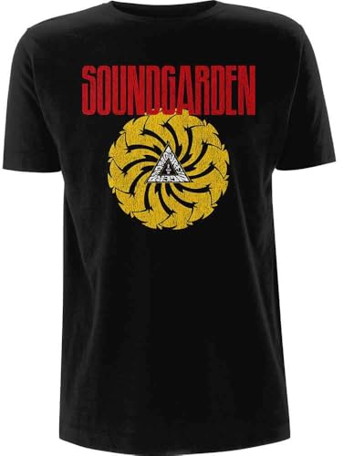 Soundgarden T Shirt Badmotorfinger V3 Band Logo Nue offiziell Herren Schwarz
