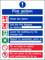 Landlord Direct Supplies General Fire Action 6 Message Sign - Portrait - 150mm x 200mm (Self Adhesive Vinyl)