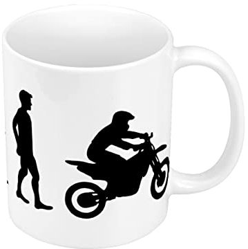 Fabulous Keramische Becher 325ml Evolution Motocross Motard Moto Dirt Motorrad