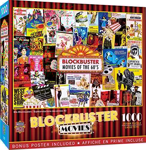 Blockbuster Movies - The 1980s 1000pc Jigsaw Puzzle + bonus poster