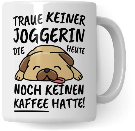 Tasse Joggerin lustig, Joggerin Geschenk Beruf, Spruch Kaffeebecher Joggerinnen Geschenkidee, joggen Läuferin Spinterin Jogger Kaffee-Tasse Teetasse Becher