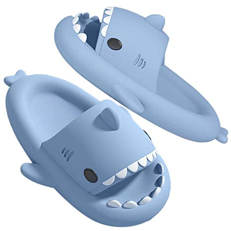 GULAKY Cloud Shark Slides Pillow Slippers Damen/Herren Hausschuhe Unisex Badeschuhe für Sommer,Himmelblau,38.39