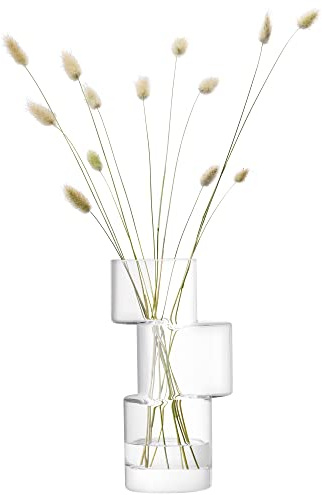 LSA Tier Vase H26cm Clear| 1 Unit | Mouthblown & Handmade Glass | TD01