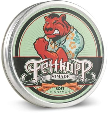 FETTKOPP POMADE - Cinnamon - Zimtig, intensiv - mittlerer Halt (medium hold) - 51g