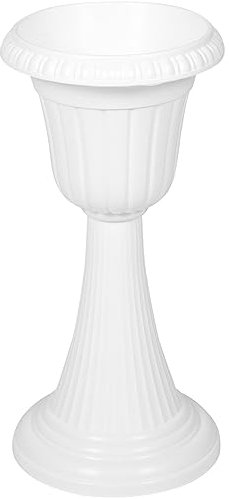 YARNOW Römischen Säule Deko Kunststoff Griechische Säule Dekosäule Weiß Blumensäule Vintage Blumenvase Blumenständer Landhaus Vase für Hochzeit Landschaft Szene Blumenarrangement Dekoration