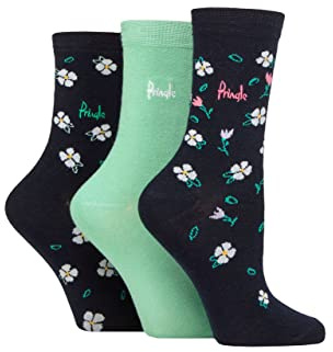 Pringle Ladies Patterned Cotton and Recycled Polyester Socks Pack of 3