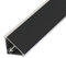 Evotrade Alzatine per piani da cucina, spalletta per top, lunghezza 2 metri in PVC | Colori a Scelta + Accessori (2 tappi finali + 2 giunzioni angolari) MADE IN ITALY (Nero)