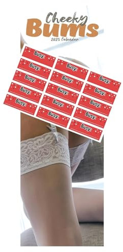 Cheeky Bums Kalender 2024 Slimline mit kostenlosen Organisationsaufklebern