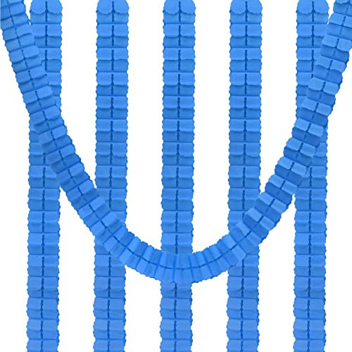 PATIKIL 6 Pack 9.8ft Vierblättrig Girlande Seidenpapier Hängend Blume Girlande Wiederverwendbar Luftschlangen für Party Hochzeit Hintergrund Dekorationen Himmel Blau