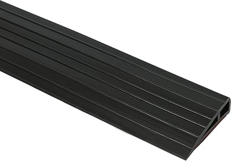 Übergangsprofil 1M*2cm, Übergangs Türleiste, Bodenschwellenstreifen, Teppichkantenstreifen selbstklebend, Teppich-Türstreifen, geeignet für den Übergang von Schrägschwellen (Schwarz)
