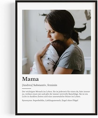 Muttertagsgeschenke für Mama – Personalisiertes Foto Geschenk als Muttertagsgeschenk – Geschenk für Mama mit 4 eigenen Bildern – beliebtes mama geschenke — Die schönste Überraschung für deine Sie