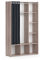 Vicco Kleiderschrank Luigi, Sonoma, 105.8 x 178.1 cm mit Vorhang-Kleiderstange