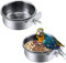 2 Pcs Parrot Bowl Stainless Steel Parrot Feeding Cups Sturdy Water Bowl Bird Feeding DishSuitable for Parrots Macaws or Other Birds Bird Feeding Dish (M-10cm)