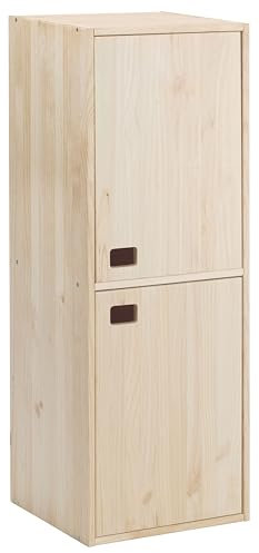Astigarraga Kit Line Armario Almacenaje Dinamic 2 Puertas y 4 Baldas, Madera Pino - 105,4x37,3x33cm