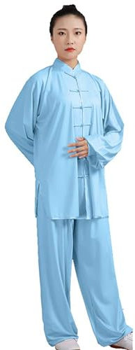 ZMIN Damen Tai Chi Uniform Chinesisches Traditionelles Tai Chi Anzüge Kampfsportbekleidung Langarm,002,M