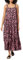 The Drop Britt Robe Longue Évasée À Volants pour Femme, Imprimé Cachemire Noir/Rose, 3XL Grande taille