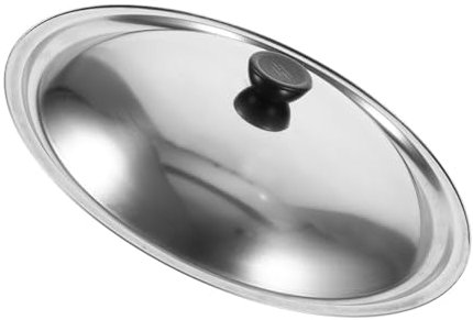 TOPBATHY Stainless Steel Frying Pan Lid Round Wok Cover for Cooking Splatter Guard for Pots Replacement Metal Lid for Home Restaurant and Canteen Use