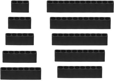 sourcing map 10pcs Screwdriver Bit Holder Organizer Hex Drill Plastic Storage Case for Any 1/4 Metal Driver Bits