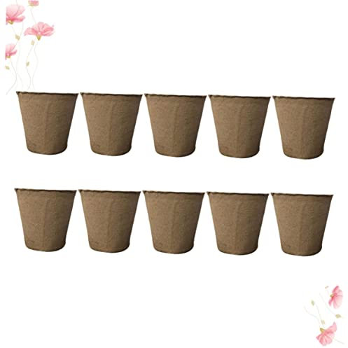 Supvox 10 STK Kräuterset -kit Topf Für Pflanzen Im Innenbereich Gewächshaus Töpfe Biologisch Abbaubare Sämlingstöpfe Blumen-kit Große Blumentöpfe Drinnen Torf Mini Pappbecher