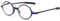 ABETOS Lesebrille Rund Klein Herren Damen Retro Lesebrillen TR90 Flexibel Leicht Vollrandbrille Mini Vintage Computer Sehhilfe Lesehilfe (Dunkelblau+2.0)