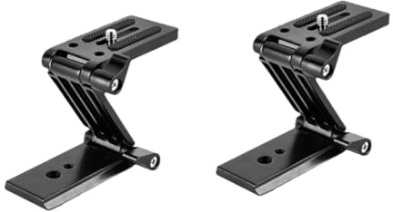 OSALADI 2stücke Z-förmiger Stativkopf Mit Schnellverschlussplatte Für DSLR-kameras Flexibel CNC Tragbar Kompatibel Mit Monopods Und Slider Rails Schwarz