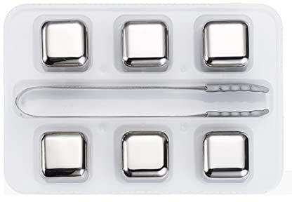 Lisher 6 pietre di raffreddamento riutilizzabili per il raffreddamento del vino, strumento di barra di raffreddamento per il vino di Whisky