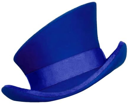 Vollgesichtshut für Damen, asymmetrisch, Wollmütze, Unisex, Steam-Punk-Hut, modische Schleife, dekorative Mütze, Wintertrapperhüte für Herren, blau, Einheitsgröße