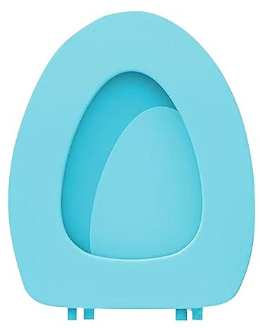 Soft Close Toilet Seat, Toilet Seat Soft Close with Quick Release for Easy Clean, Standard Loo Toilet Seats Oval, Comfort, Softness (Blue)