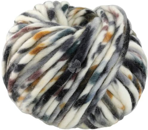 LANA GROSSA Confetti | Fingerdickes Merino-Dochtgarn mit Sprenkeldruck | Handstrickgarn aus 100% Schurwolle (Merino) | 100g Wolle zum Stricken & Häkeln | 50m Garn FB 201