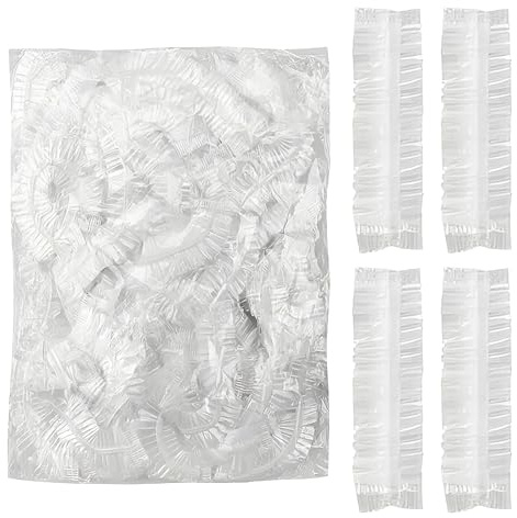 MAUZIMRA 150 cuffie da doccia usa e getta, 44 cm, in plastica elastica, impermeabili, per uso domestico, hotel, spa e parrucchiere