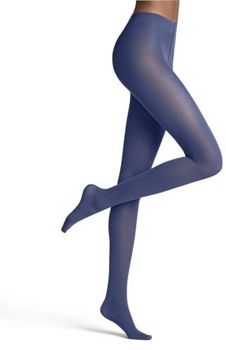 FALKE Damen Strumpfhose Matt Deluxe 30 DEN W Ti transparent einfarbig 1 Stück, Blau Smoky Blue 6483, XL