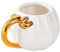 CAPIJIONG Taza de cerámica con diseño de calabaza, 250 ml, color blanco