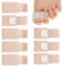 Gjinxi 8 Pack Fabric Hammer Toe Corrector, Reusable Fabric Buddy Toe Wraps for Pain, Fabric Hammer Toe Wraps, Toe Bandages Protectors for Crooked Toes, Curled Toes, Bent Toes and Broken Toes