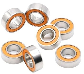 Bimetall-Dichtungsschild, Mikro-Rillenrillenlager, 1 Stück, S687 2RS CB, 7 x 14 x 5 mm, ABEC-7-Edelstahl-Hybrid-Keramik-Kugellager ohne Fett, schnelles Drehen - Dichtungssatz-Sortiment