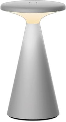 Müller-Licht LED-Tischleuchte Ivy Gray für Innen- und Außenbereich mit integriertem Akku, warmweißes Licht (2700 K), Helligkeit stufenlos dimmen mit Touch-Schalter, IP54 Wasser- und Staubgeschützt