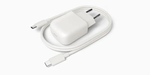 Caricatore rapido USB C da 10 W, alimentatore da 10 W, con cavo di ricarica da 1 m, per iPhone 16 + 15 /Pro/Max/Plus & iPad. Compatibile con Samsung Galaxy S20fe – S25 e S8 – S10 e A12-A13, A33 e A50