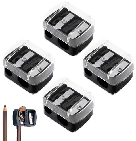 4 Stück spitzer dicke und dünne stifte,Makeup Sharpener Anspitzer | Spitzer Kosmetikstifte,spitzer für kajalstifte,lipliner und anspitzer,Anspitzer Dicke Stifte Für Augenbrauenstift,Lipliner